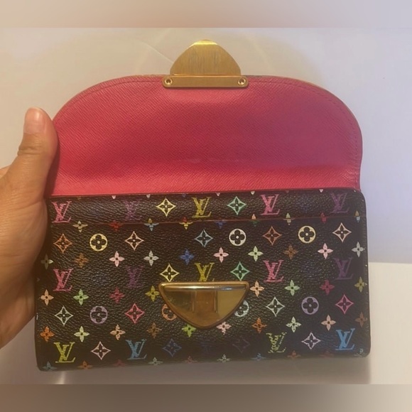 Louis Vuitton Black Murakami Multi Color Bucket Wallet - Picture 5 of 15